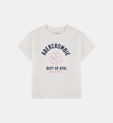 T-shirt droit signature Abercrombie Kids