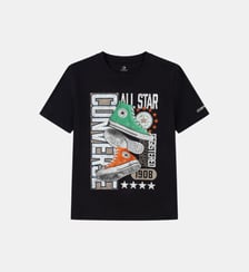 T-shirt droit coton mélangé chaussures signature Converse