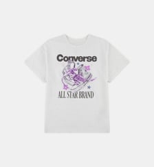 T-shirt droit coton mélangé signature et paires de chaussure Converse