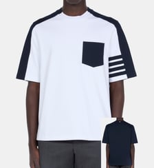 T-shirt oversized coton bicolore THOM BROWNE