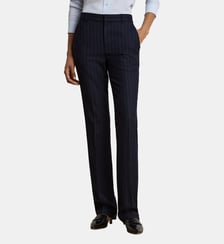 Pantalon droit en sergé de laine milleraies Lauren Ralph Lauren