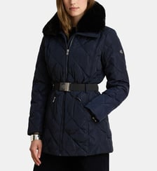 Doudoune mi-longue zippée Lauren Ralph Lauren
