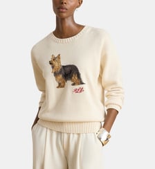 Pull droit en coton imprimé Lauren Ralph Lauren