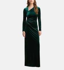 Robe longue ajustée col asymétrique Lauren Ralph Lauren