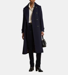 Manteau croisé en sergé de laine mélangée Lauren Ralph Lauren