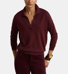 Pull polo en coton et modal Lauren Ralph Lauren