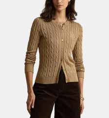 Cardigan en coton mélangé torsadé Lauren Ralph Lauren
