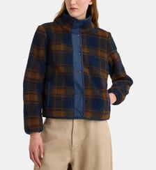Blouson jacquard en sherpa à carreaux Aigle