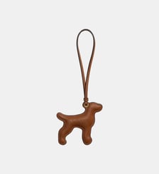 Porte-clés en cuir motif chien Lauren Ralph Lauren