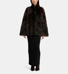 Manteau Carolyn fourrure d'agneau Nour Hammour