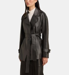 Veste Nera en cuir Nour Hammour