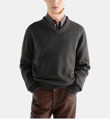 Pull col V en cachemire Lemaire