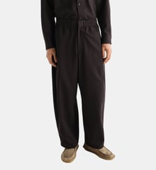 Pantalon de jogging droit en laine mélangée Lemaire