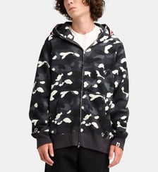 Sweat zippé à capuche droit Shark camouflage coton A BATHING APE ®