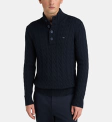 Pull col camionneur Honer Bouton torsadé Eden Park