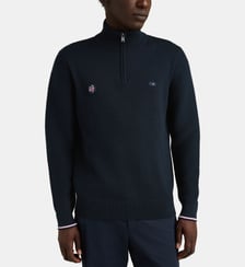 Pull col camionneur zippé en coton Eden Park