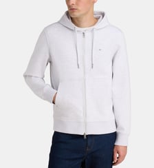 Sweat à capuche zippé en maille interlock Eden Park
