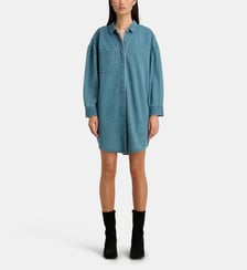 Robe courte Sunday coton denim dos ouvert Karma Koma