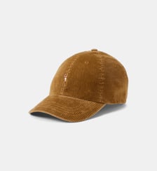Casquette en coton tissu côtelé signature Polo Ralph Lauren