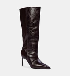 Bottes à talons Kath Black Suede Studio