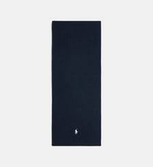 Echarpe fine maille unie logo coton Polo Ralph Lauren