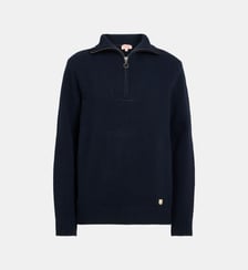 Pull camionneur semi zippé en laine mélangée Armor-Lux