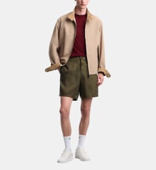 Pull droit à manches courtes laine mélangée Emporio Armani