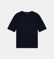 Pull droit à manches courtes laine mélangée Emporio Armani