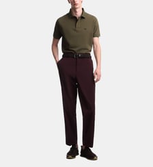 Polo droit en coton signature Emporio Armani