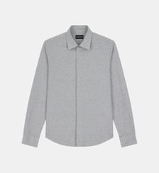 Chemise droite en coton à motif Emporio Armani