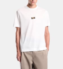 T-shirt droit signature Emporio Armani