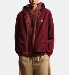 Sweat à capuche droit en coton mélangé Emporio Armani