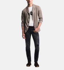 Blazer droit fermeture boutonnée en laine Emporio Armani