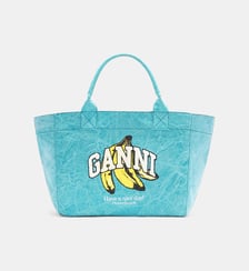 Sac cabas en coton signature Ganni