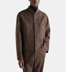 Veste à col montant en coton Lemaire