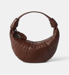 Sac Mini Fortune Croissant en cuir Lemaire