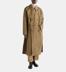 Trench coat droit en coton mélangé Lemaire