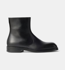 Bottines en cuir brillant Lemaire