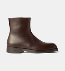 Bottines en cuir brillant Lemaire