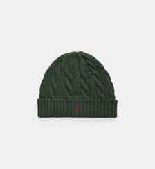 Bonnet en maille torsadée laine et cachemire Polo Ralph Lauren
