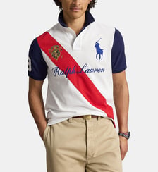 Polo droit en coton imprimé signature Polo Ralph Lauren