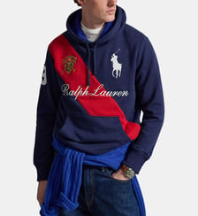 Sweat à capuche droit en coton mélange signature Polo Ralph Lauren