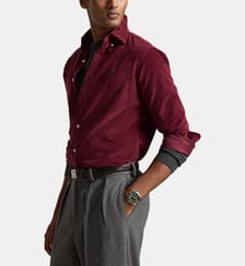 Chemise droite en velours côtelé signature Polo Ralph Lauren