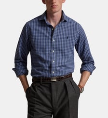 Chemise Oxford ajustée  motif à carreaux écossais Polo Ralph Lauren