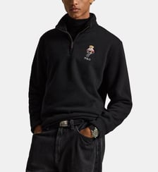 Sweat droit en coton  col camionneur signature Polo Ralph Lauren