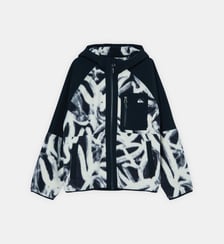 Veste courte droite fantaisie ou unie zippée capuche Quiksilver