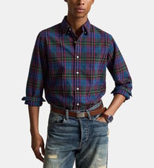 Chemise droit Ă carreaux en coton signature Polo Ralph Lauren
