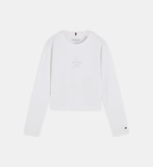 T-shirt ajusté à manches longues Stud Star Tommy Hilfiger