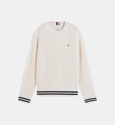 Pull col rond câble Tommy Hilfiger