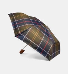 Petit parapluie canne manuel tartan  Barbour